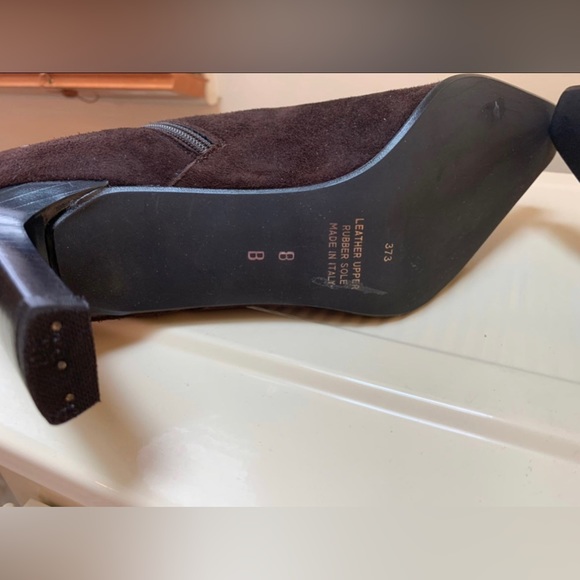 BELLOFATTO ~ Dark Chocolate Brown Suede Boots ~ Made in Italy - Picture 6 of 10